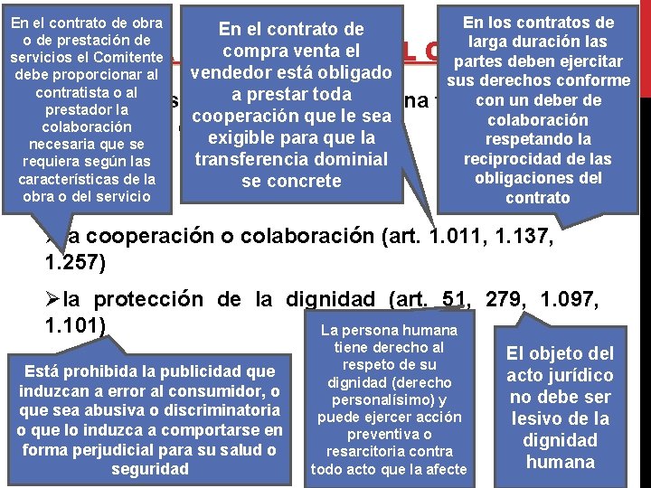 En los contratos de En el contrato de obra En el contrato de prestación