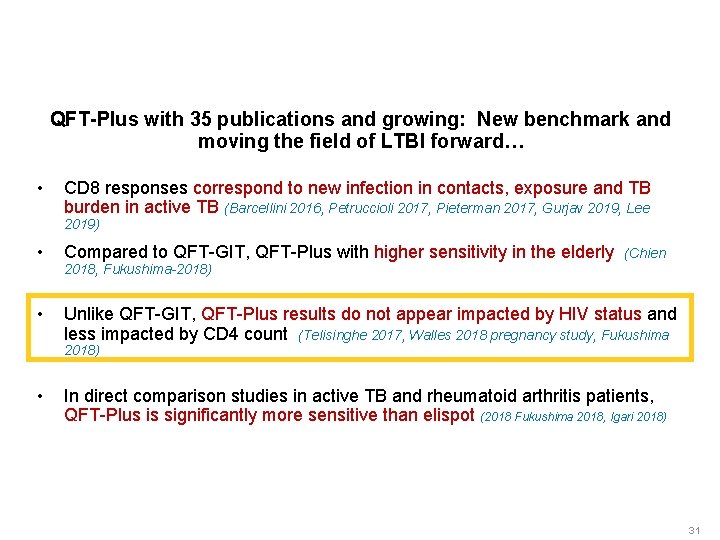 QFT-Plus with 35 publications and growing: New benchmark and moving the field of LTBI