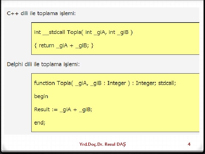 Yrd. Doç. Dr. Resul DAŞ 4 