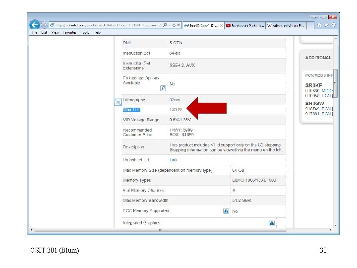 CSIT 301 (Blum) 30 