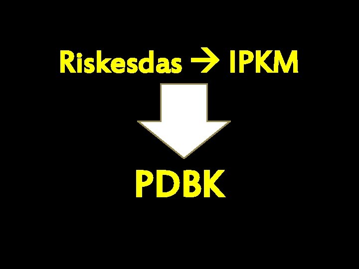 Riskesdas IPKM PDBK 