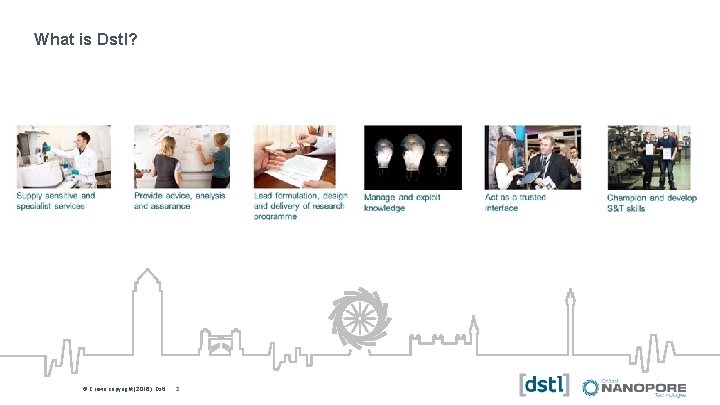 What is Dstl? © Copyright 2016 © Oxford Crown. Nanopore copyright. Technologies (2016), Dstl