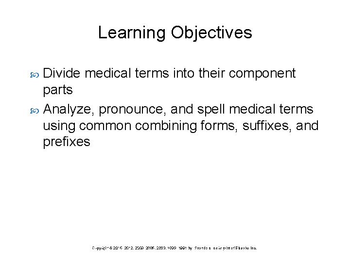 Basic Word Structure Chapter 1 Copyright 2015 2012