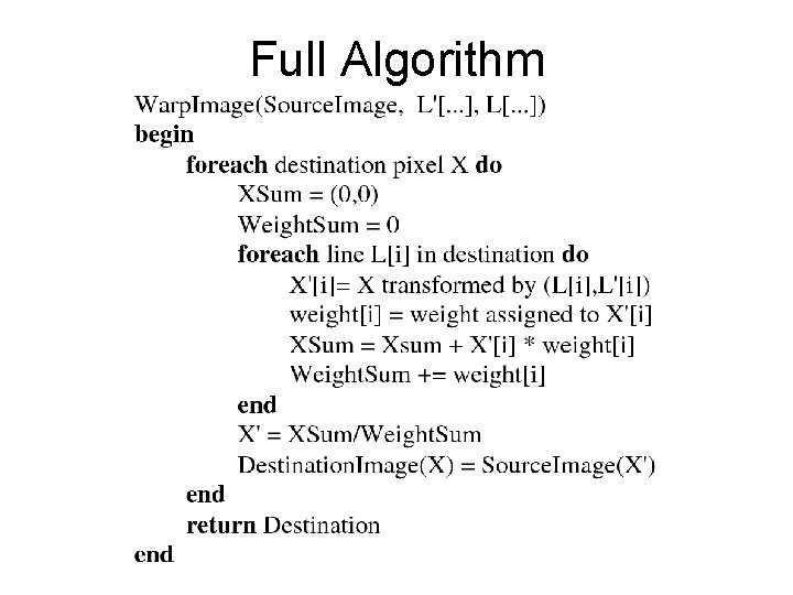 Full Algorithm 
