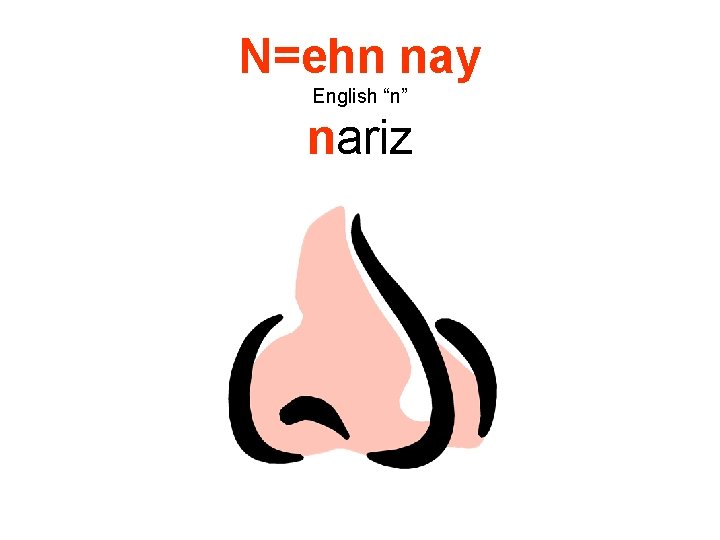 N=ehn nay English “n” nariz 