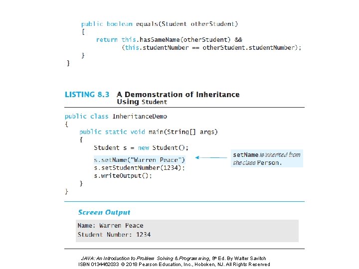 JAVA: An Introduction to Problem Solving & Programming, 8 th Ed. By Walter Savitch JAVA: An Introduction to Problem Solving & Programming, 8 th Ed. By Walter Savitch