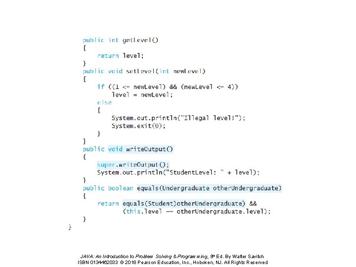 JAVA: An Introduction to Problem Solving & Programming, 8 th Ed. By Walter Savitch JAVA: An Introduction to Problem Solving & Programming, 8 th Ed. By Walter Savitch