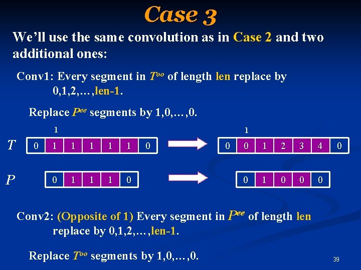 Case 3 We’ll use the same convolution as in Case 2 and two additional