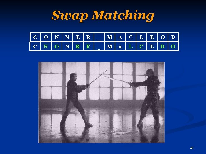 Swap Matching C O N N E R _ M A C L E