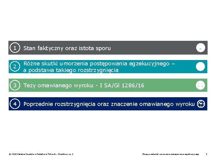 1 Stan faktyczny oraz istota sporu 2 Różne skutki umorzenia postępowania egzekucyjnego – a