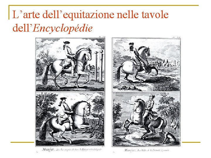 L’arte dell’equitazione nelle tavole dell’Encyclopédie 