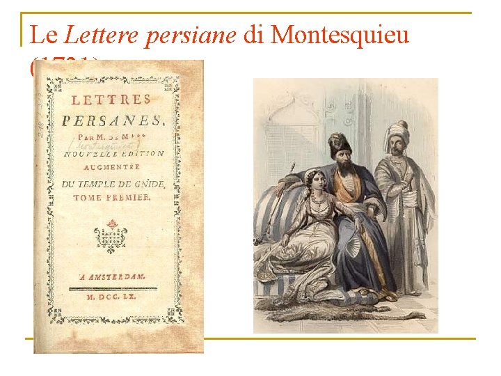 Le Lettere persiane di Montesquieu (1721) 