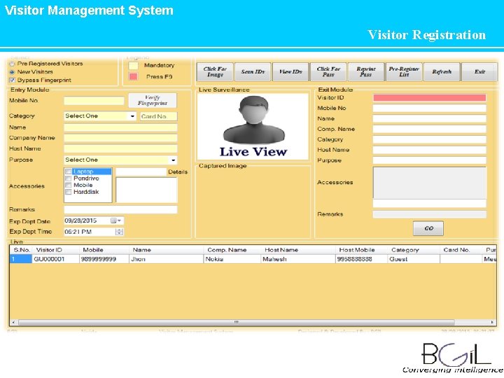 Visitor Management System Visitor Registration 