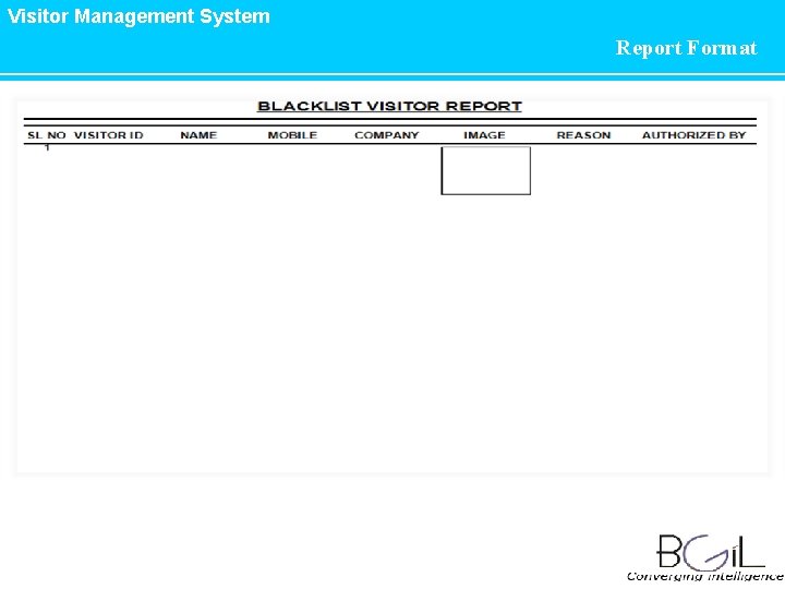 Visitor Management System Report Format 