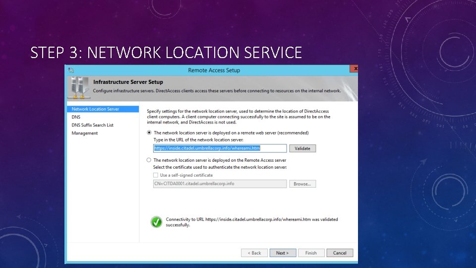 STEP 3: NETWORK LOCATION SERVICE 