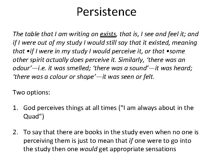 Persistence The table that I am writing on exists, that is, I see and