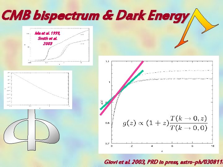 CMB bispectrum & Dark Energy Ma et al. 1999, Smith et al. 2003 Giovi