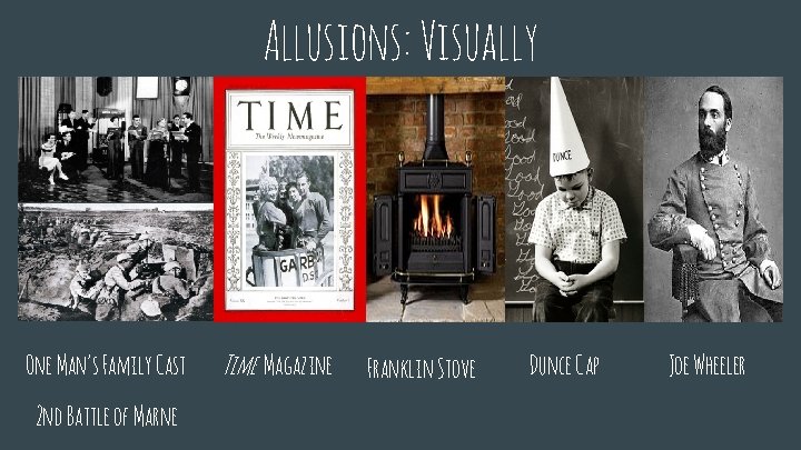 Allusions: Visually One Man’s Family Cast 2 nd Battle of Marne Time Magazine Franklin