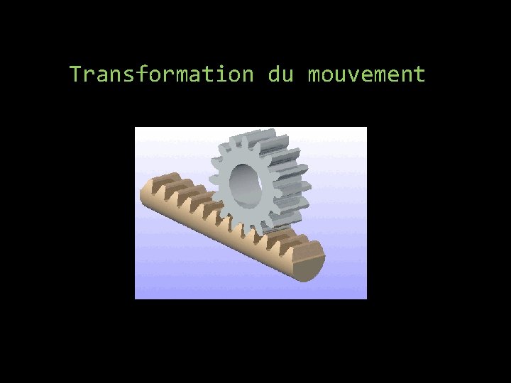 Transformation du mouvement 