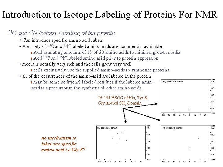 Introduction to Isotope Labeling of Proteins For NMR 13 C and 15 N Isotope