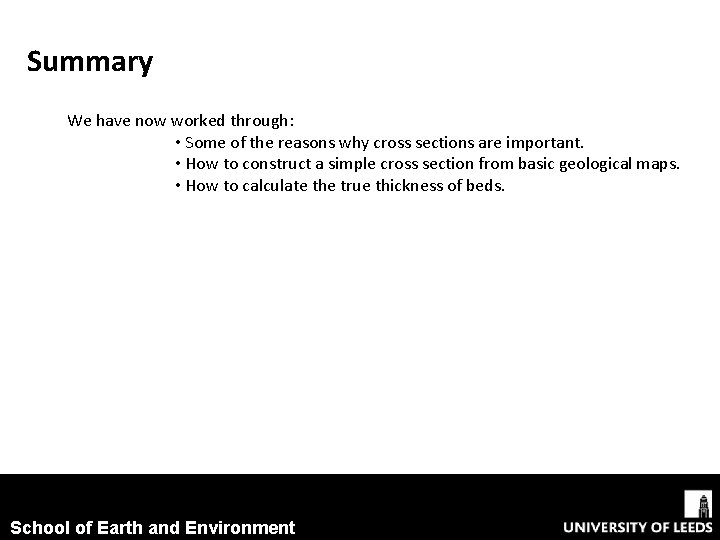 Summary We have now worked through: • Some of the reasons why cross sections