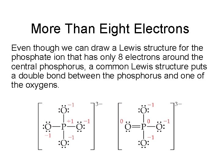 More Than Eight Electrons Even though we can draw a Lewis structure for the