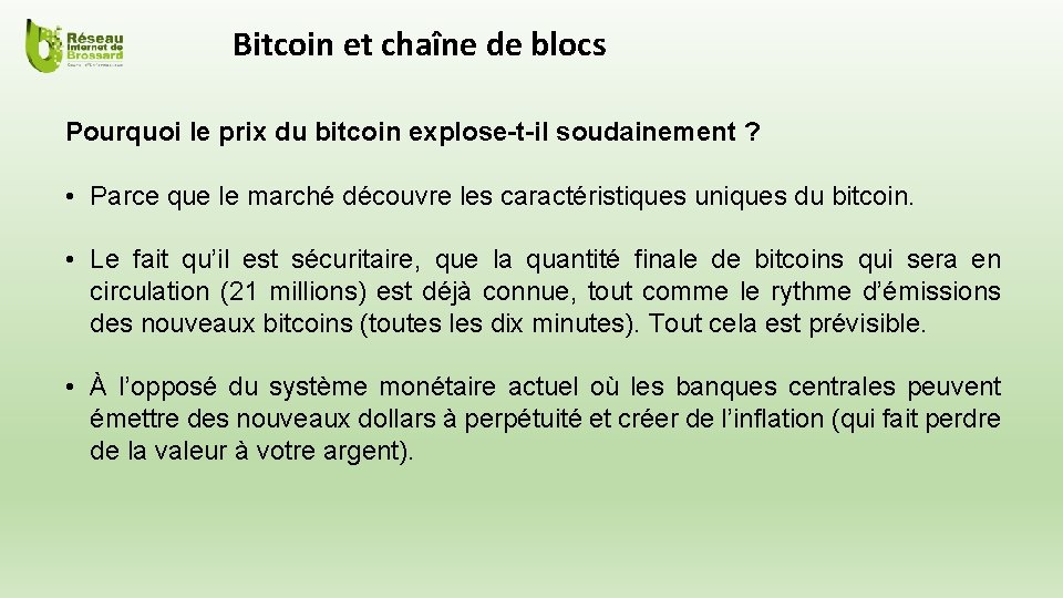 Bitcoin et chaîne de blocs Pourquoi le prix du bitcoin explose-t-il soudainement ? •