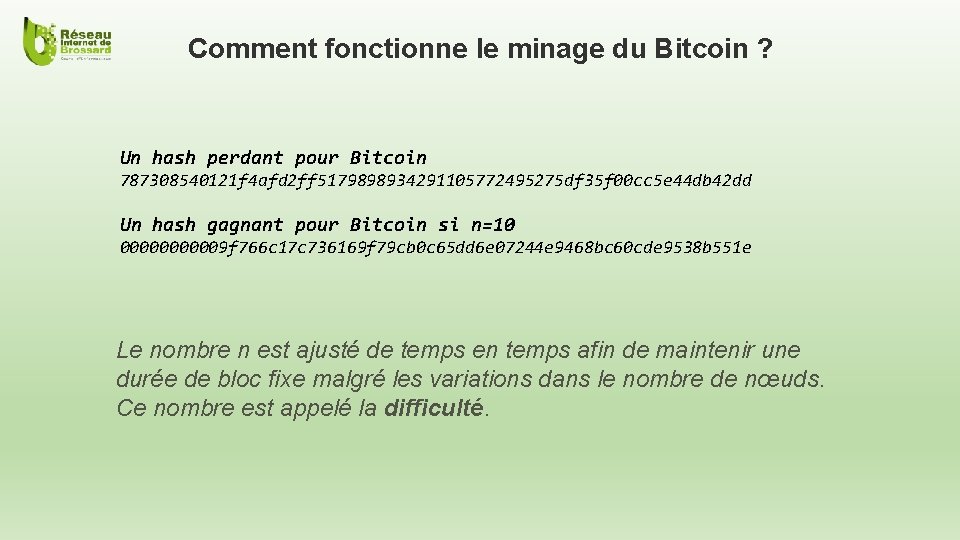 Comment fonctionne le minage du Bitcoin ? Un hash perdant pour Bitcoin 787308540121 f