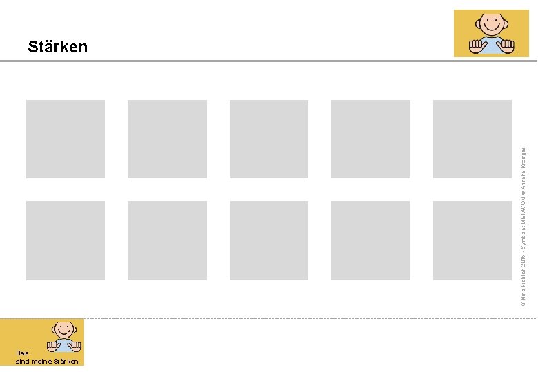 © Nina Fröhlich 2015 - Symbole: METACOM © Annette Kitzinger Stärken Das sind meine