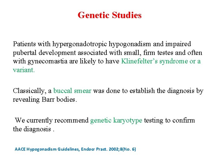 Genetic Studies Patients with hypergonadotropic hypogonadism and impaired pubertal development associated with small, firm