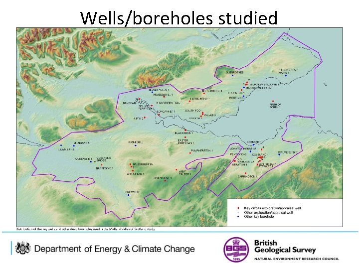 Wells/boreholes studied 