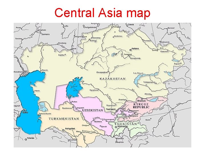 Central Asia map 