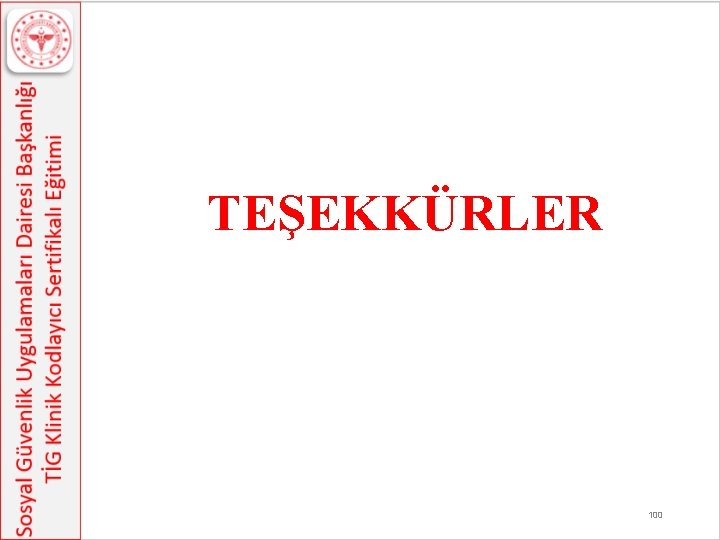 TEŞEKKÜRLER 100 