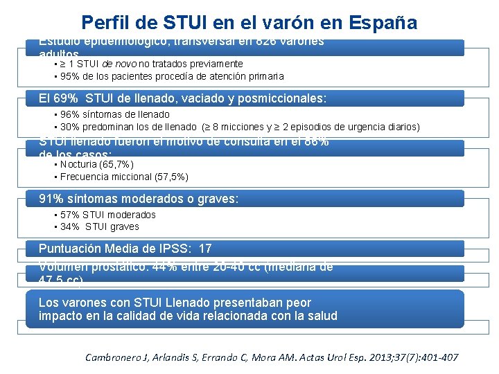 Perfil de STUI en el varón en España Estudio epidemiológico, transversal en 826 varones