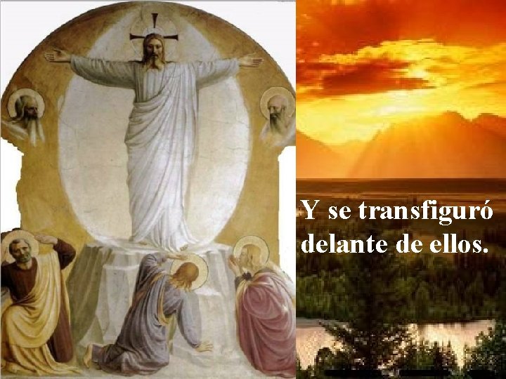 Y se transfiguró delante de ellos. 