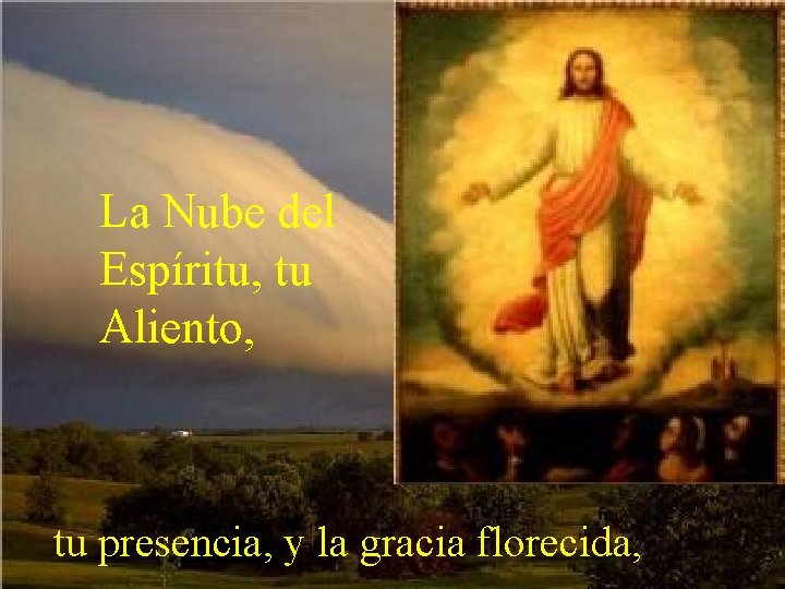 La Nube del Espíritu, tu Aliento, tu presencia, y la gracia florecida, 