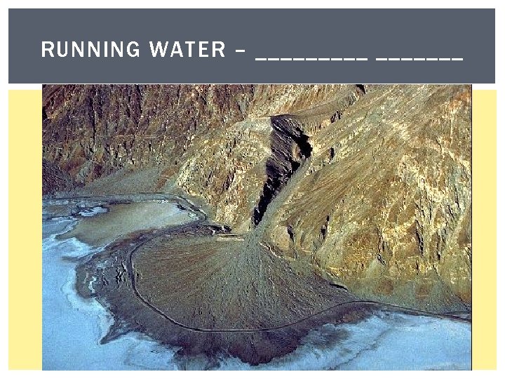 RUNNING WATER – _______ 