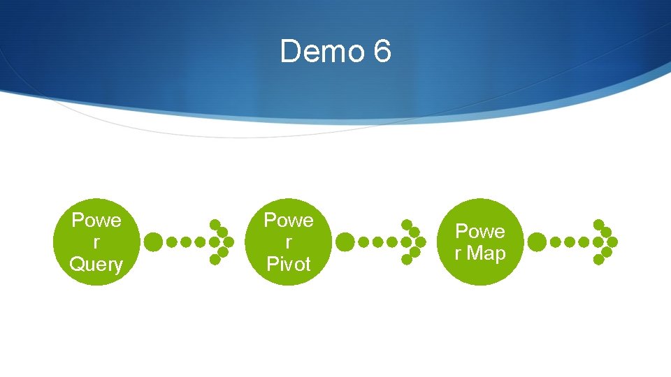 Demo 6 Powe r Query Powe r Pivot Powe r Map Demo 6 Powe r Query Powe r Pivot Powe r Map