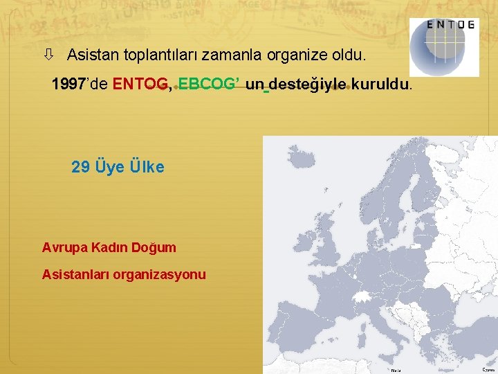  Asistan toplantıları zamanla organize oldu. 1997’de ENTOG, EBCOG’ un desteğiyle kuruldu. 29 Üye