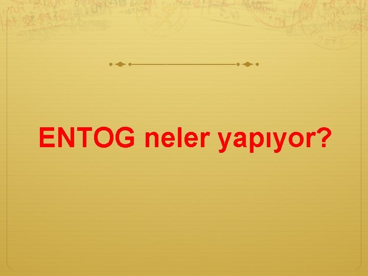 ENTOG neler yapıyor? 