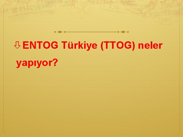  ENTOG Türkiye (TTOG) neler yapıyor? 