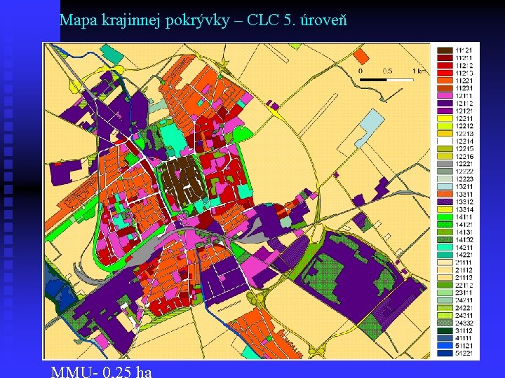 Mapa krajinnej pokrývky – CLC 5. úroveň 