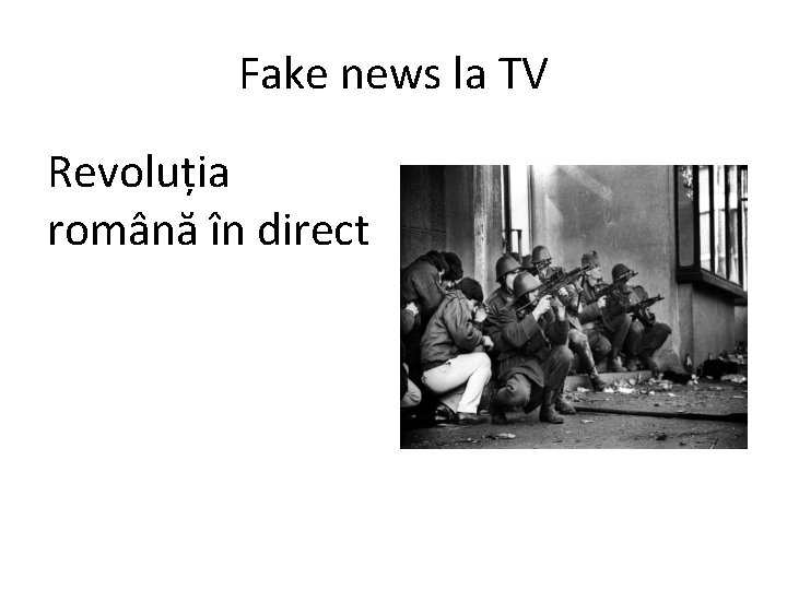 Fake news la TV Revoluția română în direct 