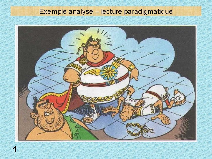 Exemple analysé – lecture paradigmatique 1 