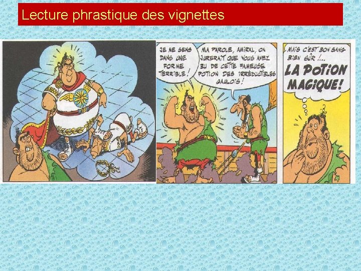 Lecture phrastique des vignettes 