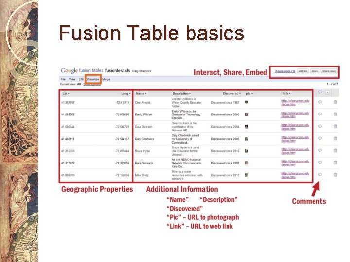 Fusion Table basics 