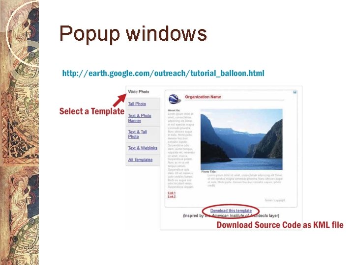 Popup windows 