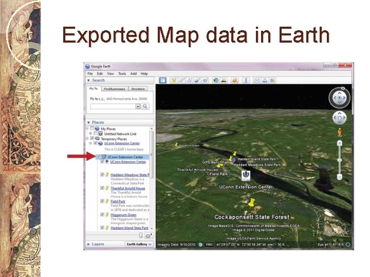 Exported Map data in Earth 