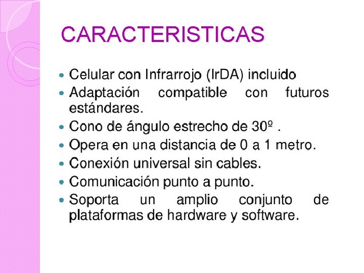 CARACTERISTICAS 