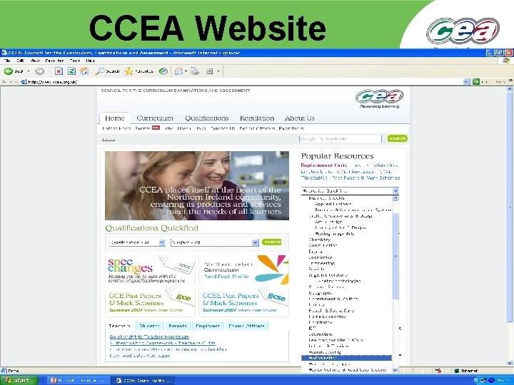 CCEA Website 